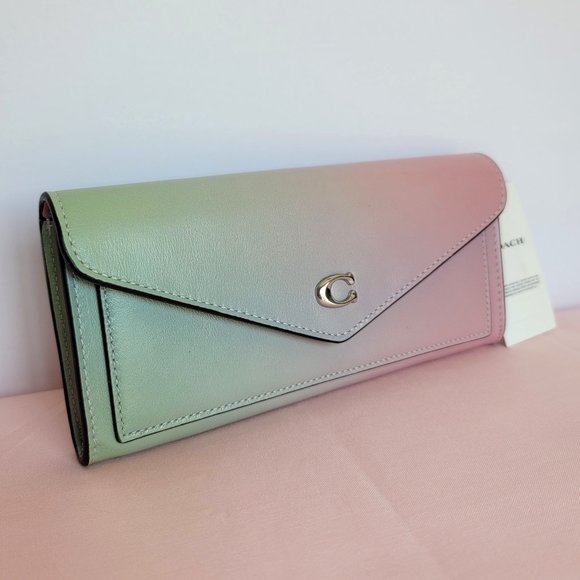 COACH Handbags - COACH Wyn Ombre Soft Leather Wallet- Pale Pistachio Multi